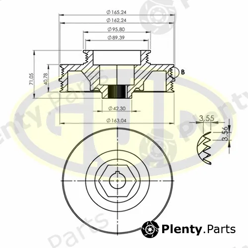 G.U.D GCP701041 — Belt Pulley, crankshaft