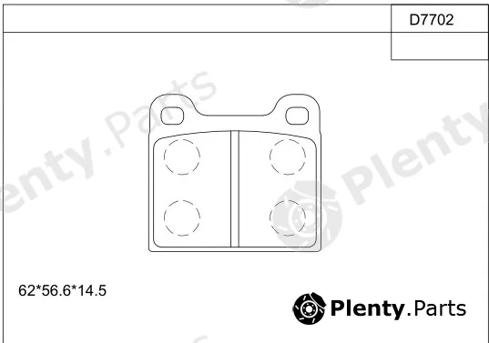 Asimco KD7702 — Brake Pad Set, disc brake