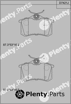Asimco KD7421 — Brake Pad Set, disc brake