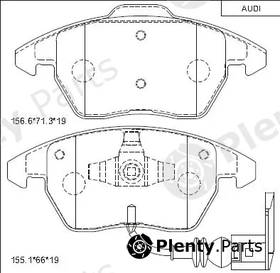 Asimco KD7791 — Brake Pad Set, disc brake