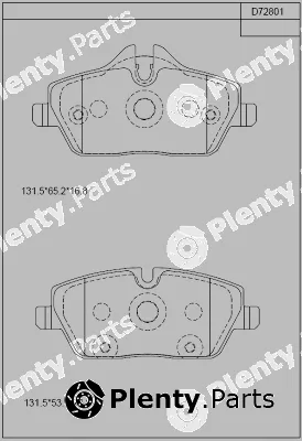 Asimco KD72801 — Brake Pad Set, disc brake