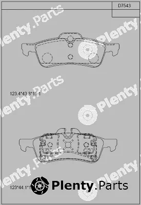 Asimco KD7543 — Brake Pad Set, disc brake