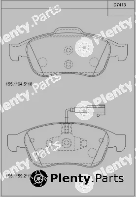 Asimco KD7413 — Brake Pad Set, disc brake