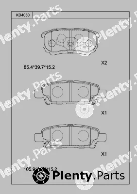 Asimco KD4030 — Brake Pad Set, disc brake