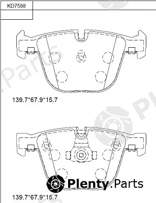 Asimco KD7588 — Brake Pad Set, disc brake
