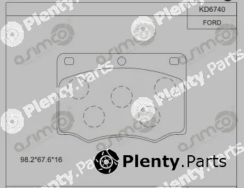 Asimco KD6740 — Brake Pad Set, disc brake