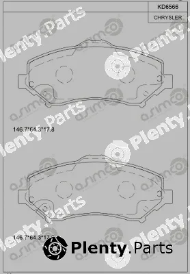 Asimco KD6566 — Brake Pad Set, disc brake