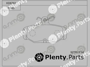 Asimco KD6763 — Brake Pad Set, disc brake