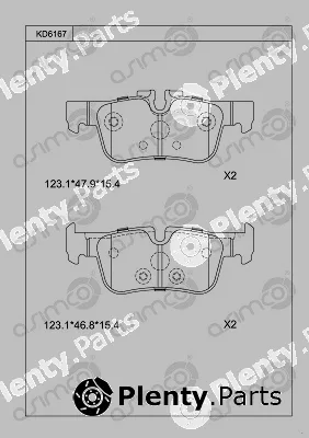 Asimco KD6167 — Brake Pad Set, disc brake