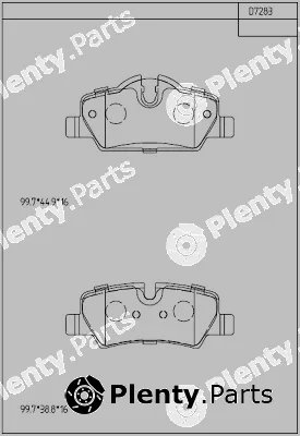 Asimco KD7283 — Brake Pad Set, disc brake