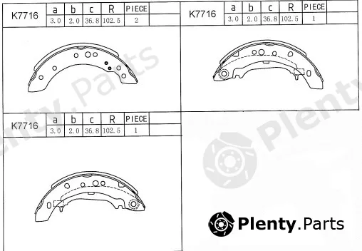 Asimco K7716 — Brake Shoe Set