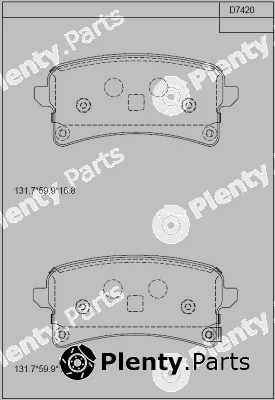 Asimco KD7420 — Brake Pad Set, disc brake