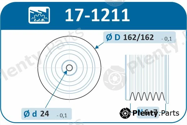 Ijs Group 17-1211 — Belt Pulley, crankshaft
