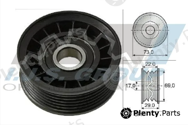 Ijs Group 93-1508 — Deflection/Guide Pulley, V-ribbed belt