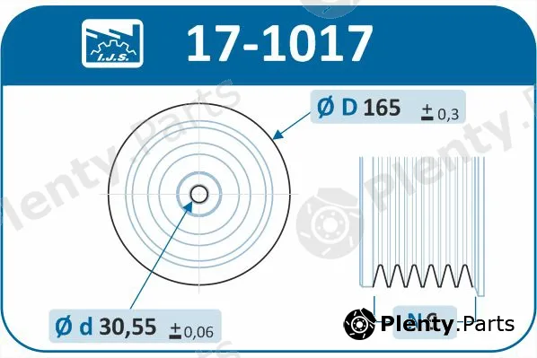 Ijs Group 17-1017 — Belt Pulley Set, crankshaft