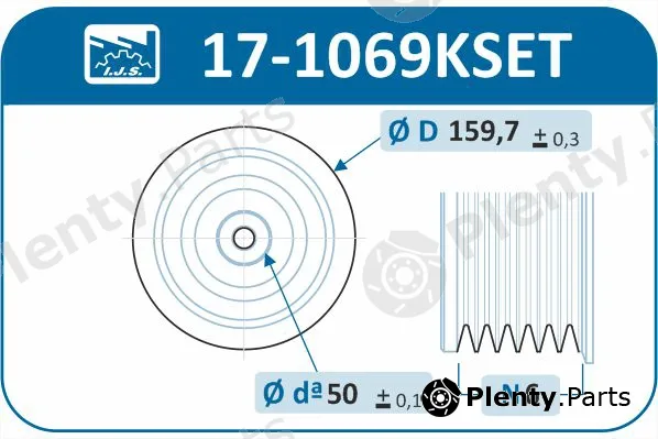Ijs Group 17-1069KSET — Belt Pulley Set, crankshaft