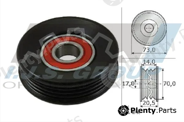 Ijs Group 93-1486 — Tensioner Pulley, V-ribbed belt