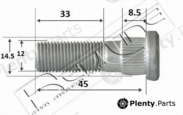 Red-Line 73HY006 — Bolt, axle strut