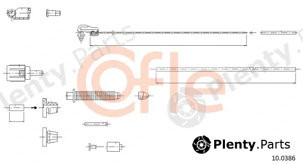 Cofle 10.0386 — Accelerator Cable
