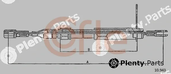 Cofle 92.10.943 — Cable Pull, parking brake