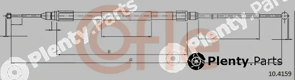 Cofle 10.4159 — Cable Pull, parking brake