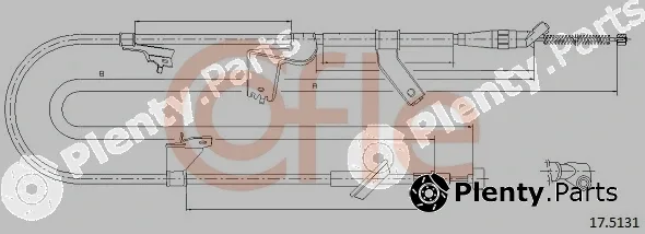Cofle 17.5131 — Cable Pull, parking brake