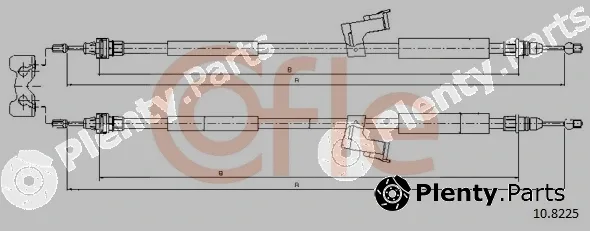 Cofle 10.8225 — Cable Pull, parking brake