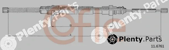 Cofle 11.6761 — Cable Pull, parking brake