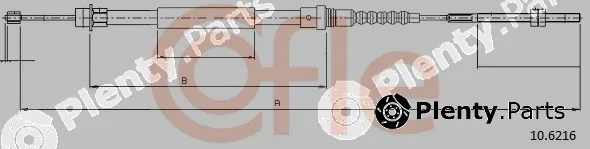 Cofle 10.6216 — Cable Pull, parking brake