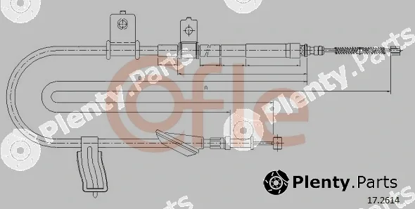 Cofle 17.2614 — Cable Pull, parking brake
