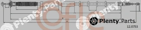 Cofle 12.0753 — Cable Pull, parking brake