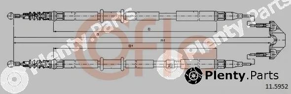 Cofle 92.11.5952 — Cable Pull, parking brake