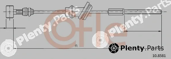 Cofle 10.8581 — Cable Pull, parking brake