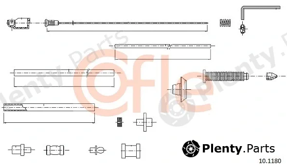 Cofle 10.1180 — Accelerator Cable
