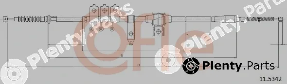 Cofle 11.5342 — Cable Pull, parking brake