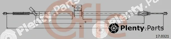 Cofle 17.0321 — Cable Pull, parking brake