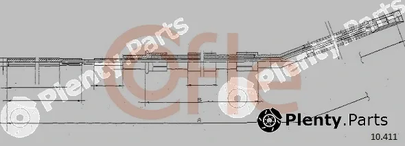Cofle 10.411 — Cable Pull, parking brake