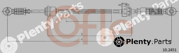 Cofle 10.2451 — Cable Pull, manual transmission