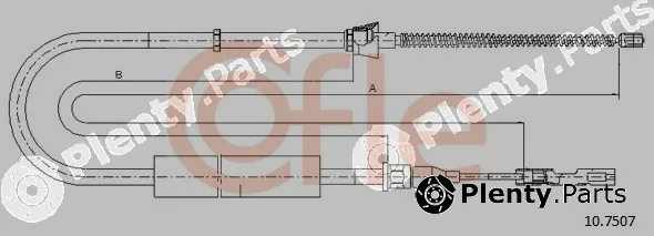 Cofle 10.7507 — Cable Pull, parking brake