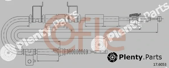 Cofle 17.6053 — Cable Pull, parking brake