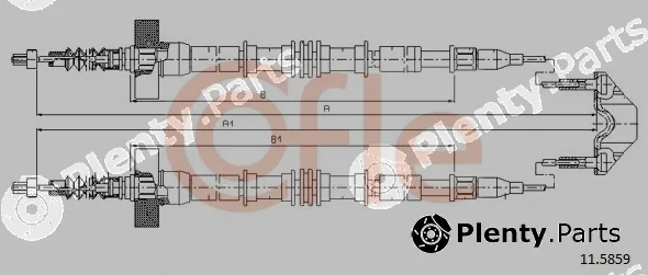 Cofle 92.11.5859 — Cable Pull, parking brake