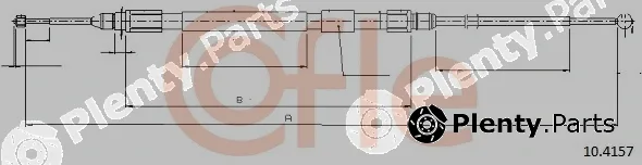 Cofle 10.4157 — Cable Pull, parking brake