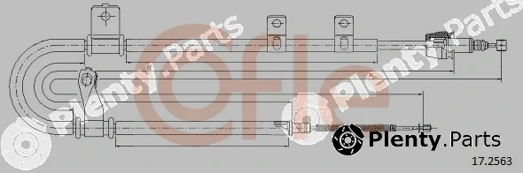Cofle 17.2563 — Cable Pull, parking brake