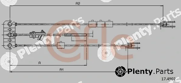 Cofle 17.4902 — Cable Pull, parking brake