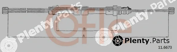 Cofle 11.6673 — Cable Pull, parking brake