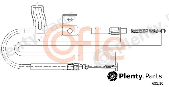 Cofle 631.30 — Cable Pull, parking brake
