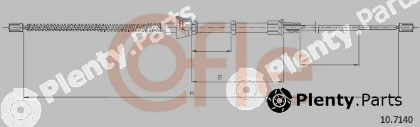 Cofle 10.7140 — Cable Pull, parking brake
