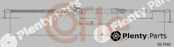 Cofle 10.7142 — Cable Pull, parking brake