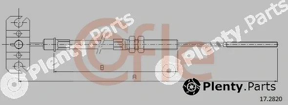 Cofle 17.2820 — Cable Pull, parking brake