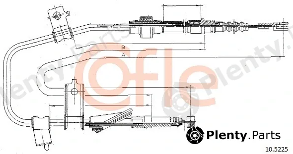 Cofle 10.5225 — Cable Pull, parking brake